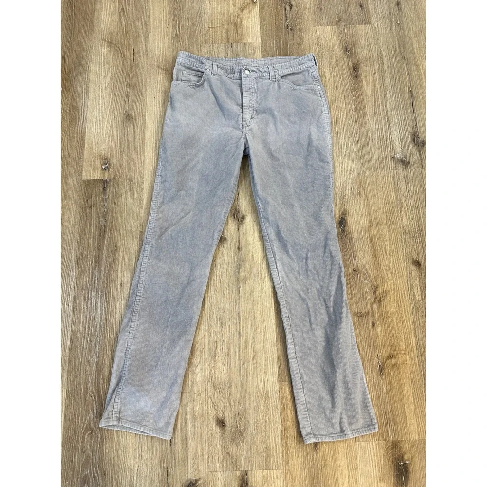 Braxton Vintage Mens Light Gray Corduroy‎ Straight Leg Pants Size 38x34 Macau